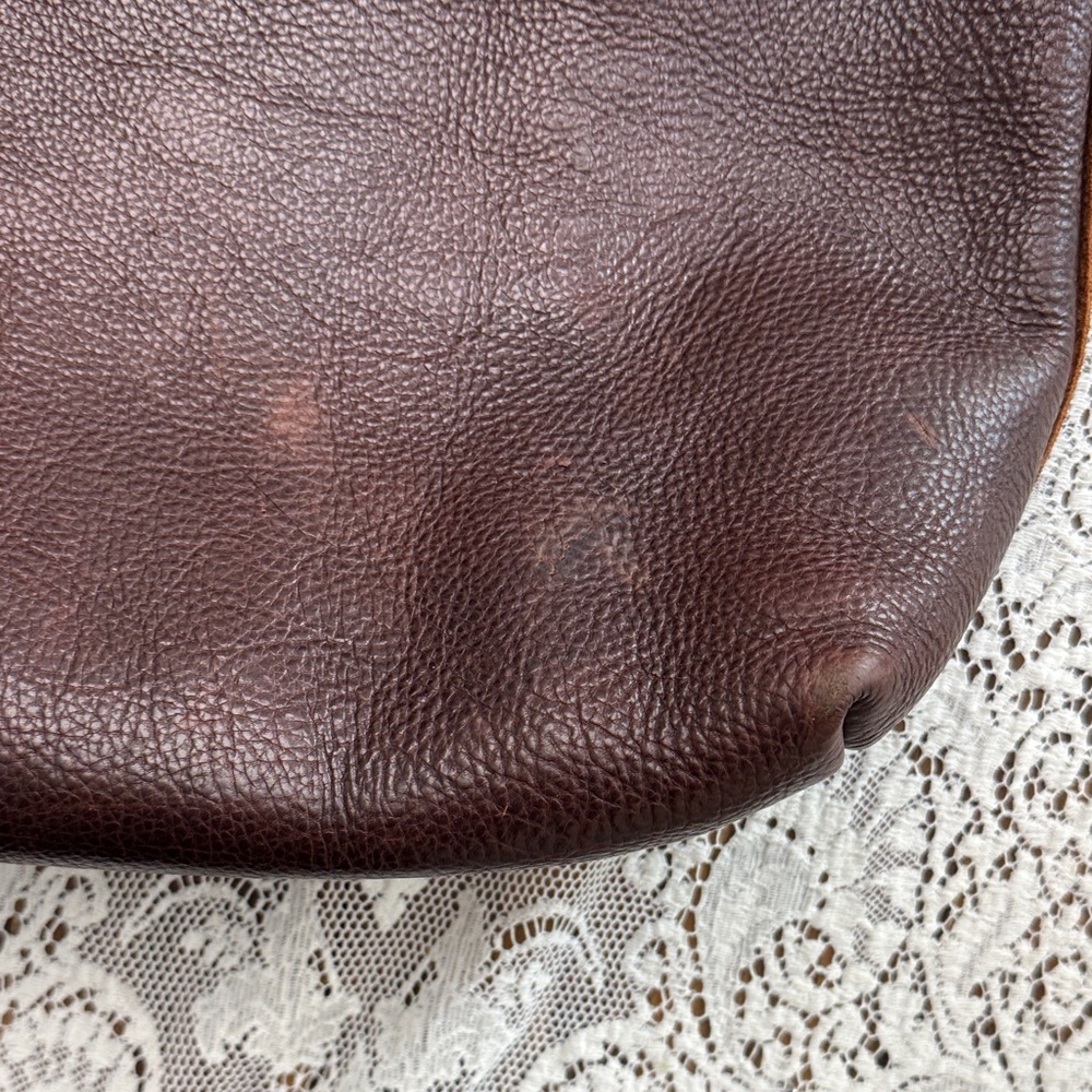 Portland leather goods, crossbody full tote, cold brew. - Picture 5 of 15